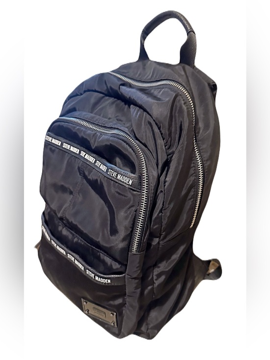 Steve Madden Handbags - Steve Madden Black Nylon Backpack with Branded Trim